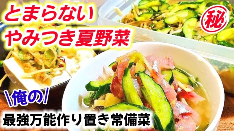 【やみつき胡瓜〜夏野菜〜】山形のだし、九州の冷や汁、俺はコレ！ただ切って漬けるだけ！万能作り置き常備菜/簡単無限きゅうり大葉レシピJapanese cuisine