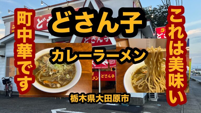 【栃木グルメ】どさん子（大田原市）老舗の町中華でカレーラーメン＆半ライスを食べてみた