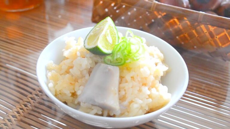 ホクホクの里芋が美味しい里芋ご飯の作り方　　How to make steamed rice with taro