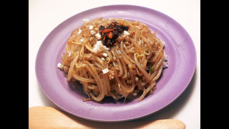 5分で作れる100円どんぶり・もやし丼#料理