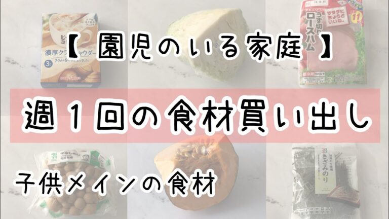 【園児のいる家庭】週１回の食材買い出し。まとめ買いで節約！