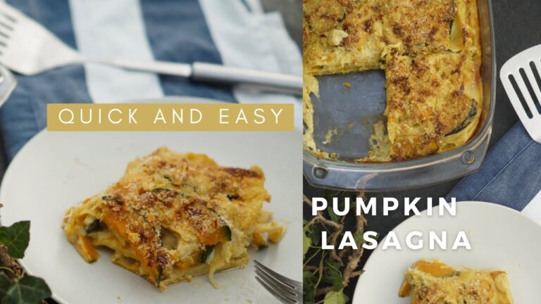 Quick and Easy Pumpkin Lasagna (vegan) | 簡単で素早くできる南瓜のラザニア