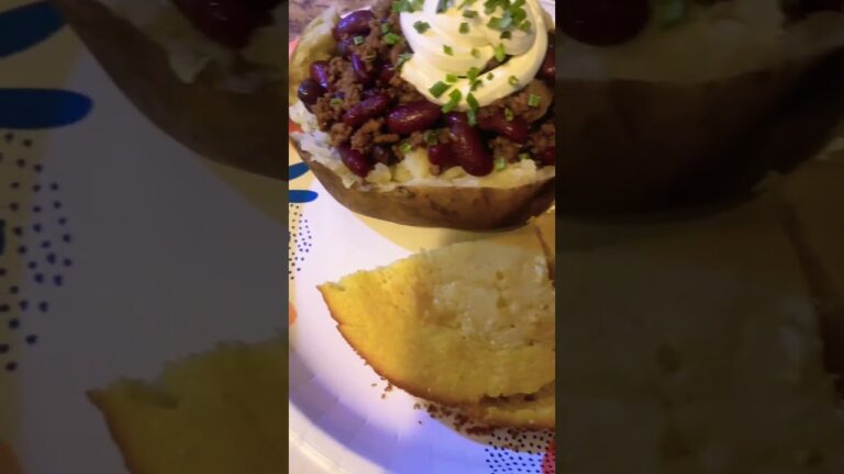 LOADED CHILLI POTATO WITH CORNBREAD #short #shorts