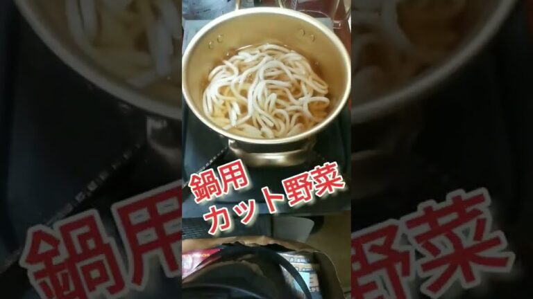 【簡単鍋焼きうどん】男１人暮らしの鍋焼きうどん～ウメっ！😋　#shorts 　#簡単レシピ 　#鍋焼きうどん