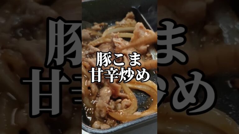 豚こま×玉ねぎは味付け無限 #貧乏飯 #借金女 #借金