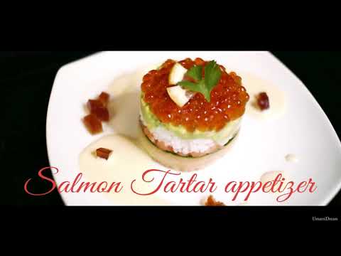 Salmon Tartar Appetizer   米国発・サーモン、イクラ、アボカドディップの前菜