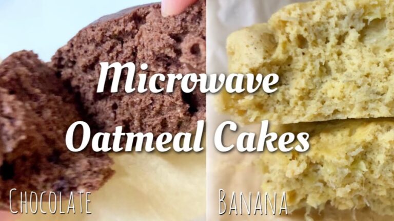 レンジで3分ふわふわオートミール蒸しパン！Fluffy oatmeal cake in microwave for 3 minutes