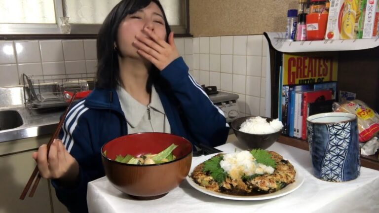 【おろしポン酢】小松菜入り和風ハンバーグを簡単レシピで作ってみた！【岡奈なな子】