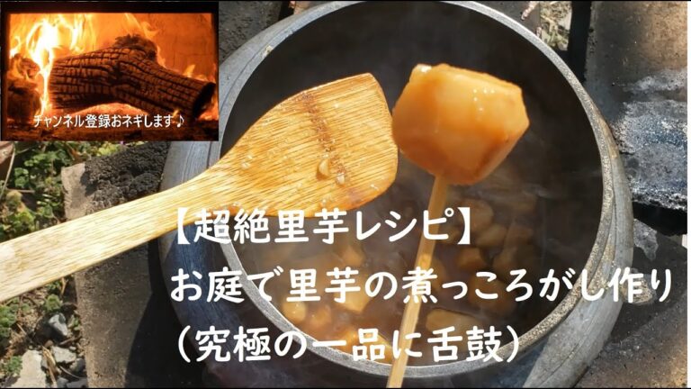 【超絶里芋レシピ】お庭で里芋の煮っころがしを作る（究極の一品に舌鼓）