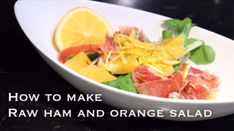 生ハムとオレンジのサラダ/Raw ham and orange salad