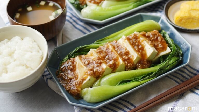 ワンパンで♪チンゲン菜と 豆腐の  とろとろ 肉 あんかけ のレシピ 作り方