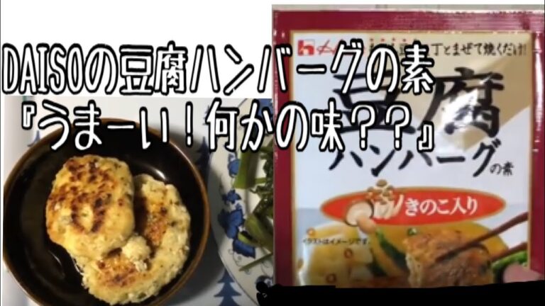 DAISOの豆腐ハンバーグの素！！ウマイ！何かの味がする。。