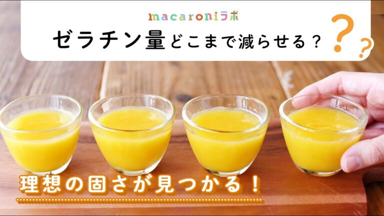 【お菓子作りの基本】ゼラチンの量を変えるとどうなる？｜分量別4パターンを徹底比較！［macaroniラボ vol.8］