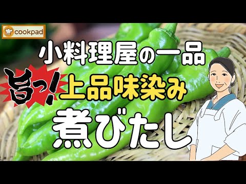 上品ヤバ旨！プロの味【万願寺唐辛子の煮びたしの作り方】超簡単💖小料理屋さんの一品 🌟酒の肴 ビールのおつまみ 🌟ししとう ピーマン大量消費 クックパッドおすすめ人気神レシピ 疲労回復&夏バテ予防