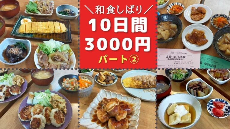 ◎節約生活 10日間3000円で作る晩ご飯②和食献立【プレママパパの日常】