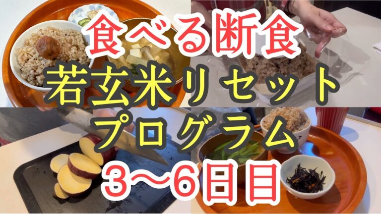 【食べる断食 若玄米リセットプログラム】3～6日目の食事記録【お米ダイエット】