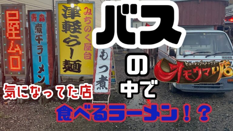 【足利市】みちのく屋台津軽ラーメン💚外観から漂う怪しさ感😂初来店でしたが何食べてもずば抜けて旨い😋バスの中で食べる津軽ラーメンやかぶと揚げ🍗もつ煮もリピしたくなる😊次は酒飲みたい🍻