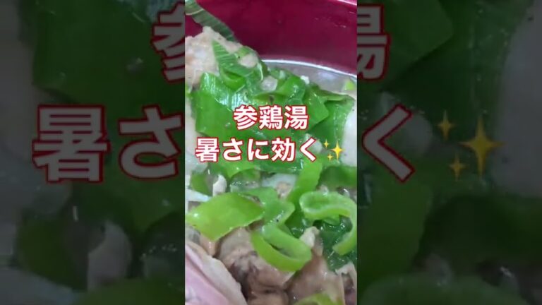 参鶏湯は暑さに効く✨