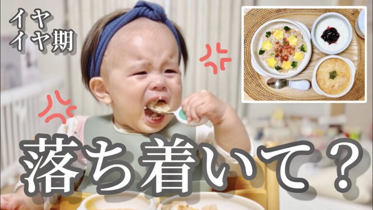 【離乳食】イヤイヤ期の息子を｢落ち着いて？｣ と諭すママ。弟しーくんは検診に行きました！ 1歳4ヶ月 1year and 4month