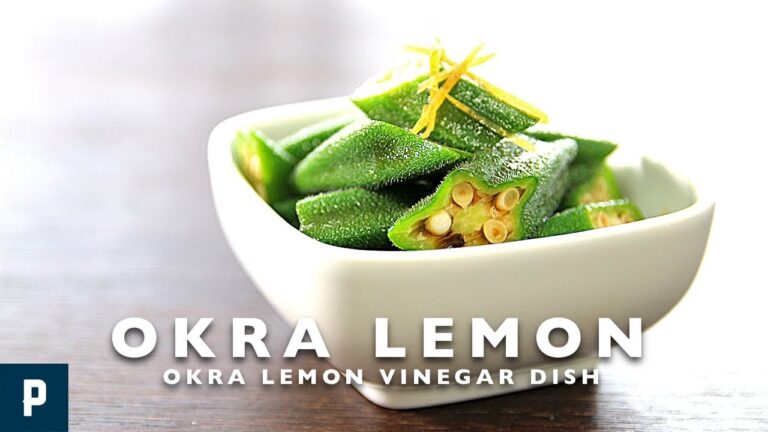 オクラ とレモン 酢の物 簡単 小鉢 レシピ How to make okra and lemon vinegar dish