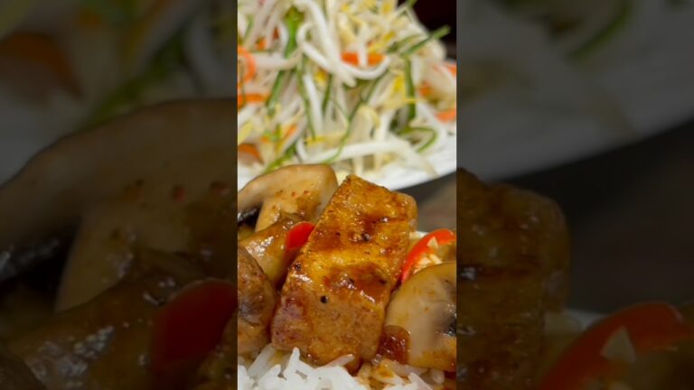 Tofu & Mushroom recipe. Watch full at https://youtu.be/XAJKqeL8AWU #youtubeshorts #tofu #mushroom