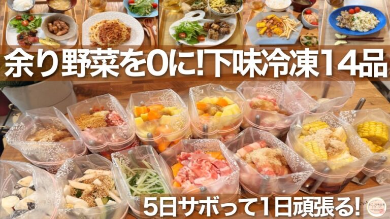 【冷蔵庫の余り活用】14品の下味冷凍！無駄なく使い切って長期保存できる冷凍ストックに！