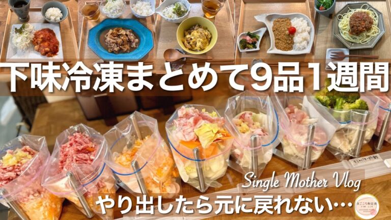 【1週間献立】夏の下味冷凍保存食まとめて9品！時短&簡単節約レシピ！楽すぎて覚えたらもう戻れない