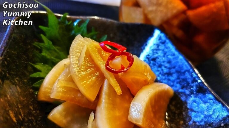 【簡単漬け物レシピ】大根の甘辛醬油漬け！パリポリした大根の食感最高！【やみつき常備菜】