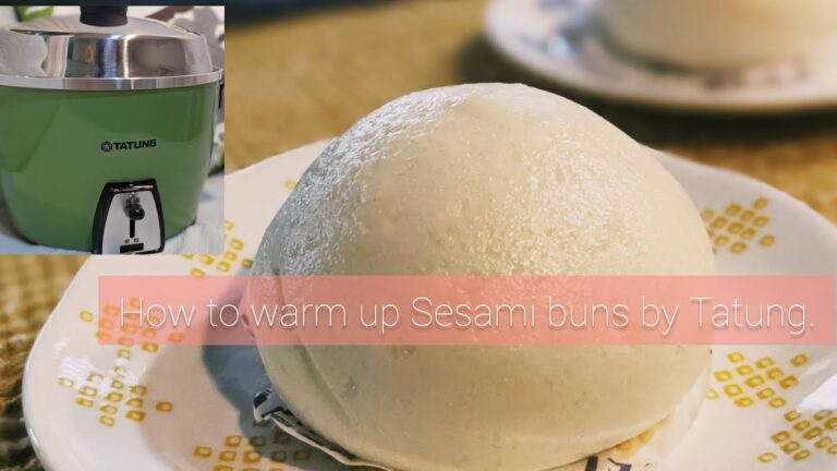 【大同電鍋】電鍋で初めて黒ごままんを温めてみた。/How to warm up Sesami buns by Tatung.