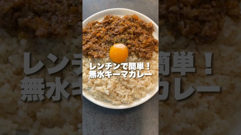 レンジで簡単！無水キーマカレー（音量とテロップにミスがあり再掲載）#カレー #レンチンカレー #キーマカレー