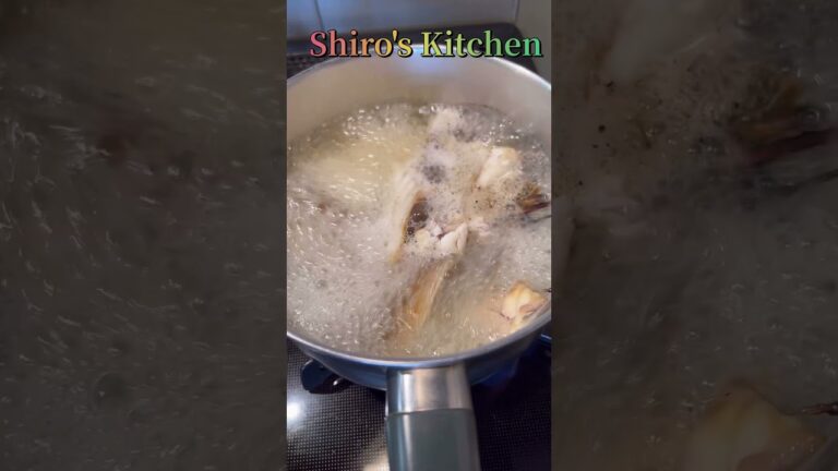 真鯛のお吸い物　Short  #74  Soup Made from Fish-bone Fish Stock.