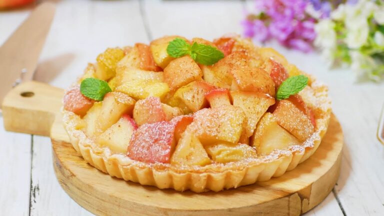 冷凍パイ生地で作るカスタードプリンアップルパイ【初心者の方へ】Easy Custard pudding apple pie apple pie using Puff Pastry