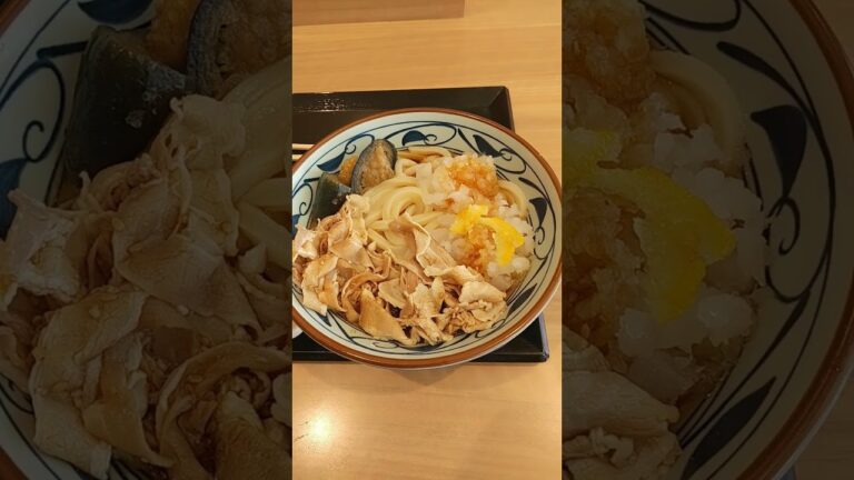 本日のお昼😋丸亀製麺の豚しゃぶおろしうどん😋