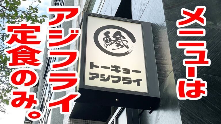 【連日完売】オープン２時間で売り切れ！アジフライ定食しかない店に潜入してみた。【トーキョーアジフライ/東京・市ヶ谷】