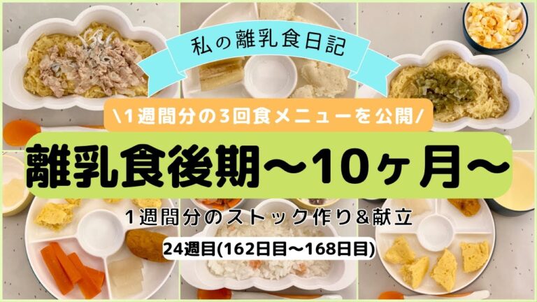 【離乳食後期】1週間分のストック作り&献立/生後10ヶ月/炊飯器調理/What my 10 month old eats in a week/Baby food prep/24週目