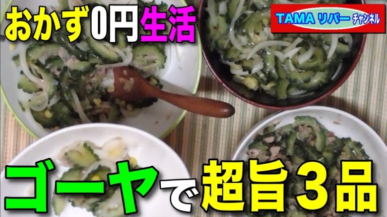 【おかず〇円生活】超旨ゴーヤ料理3品