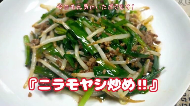 安価で！簡単で！美味しい‼【ひき肉とにらのモヤシ炒め】【おうちごはん】を楽しもう＃おうち中華　#自炊記録#安価#安い#美味い