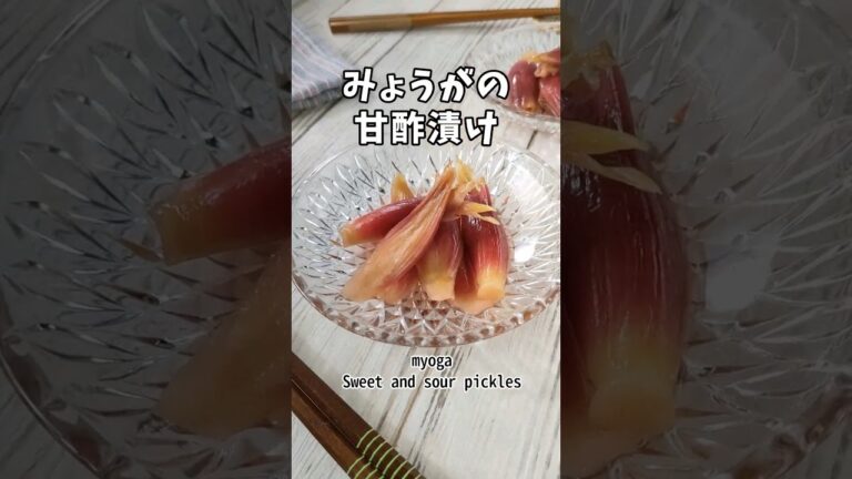 作り置きにおすすめ！さっぱり味がおいしい！みょうがの甘酢漬けレシピ #shorts