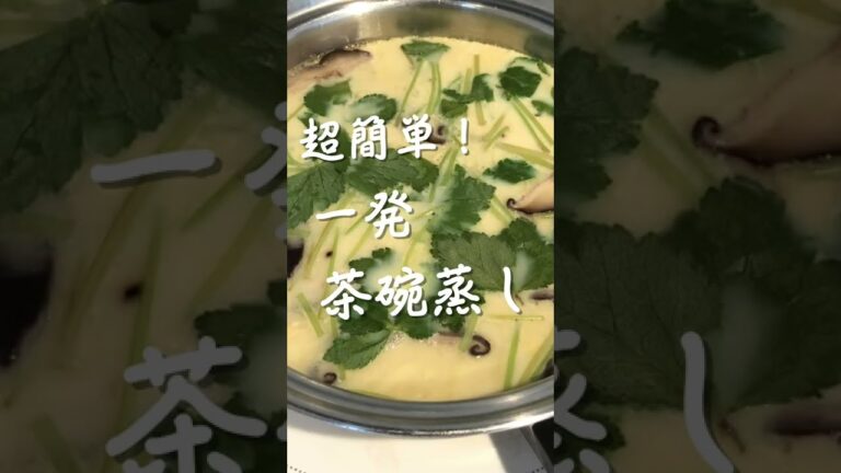 Super easy! Savory egg custard｜超簡単！一発茶碗蒸し