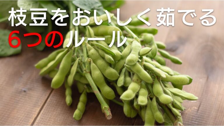 【枝豆をおいしく茹でる６つのルール】鮮度の良い枝豆のおいしさを余すところなく引き出すには!　おいしい枝豆を茹でるにはルールがあった!