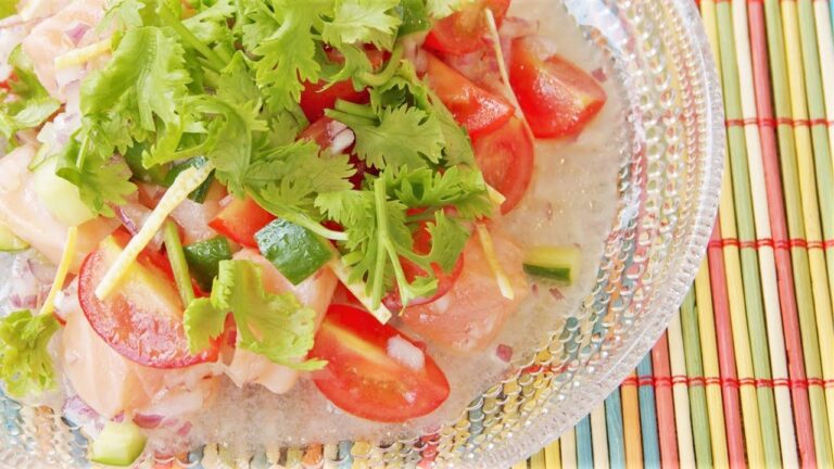 ペルー料理アレンジ│サーモンのセビーチェの作り方。【料理研究家：麻生怜菜】How To Make ceviche.