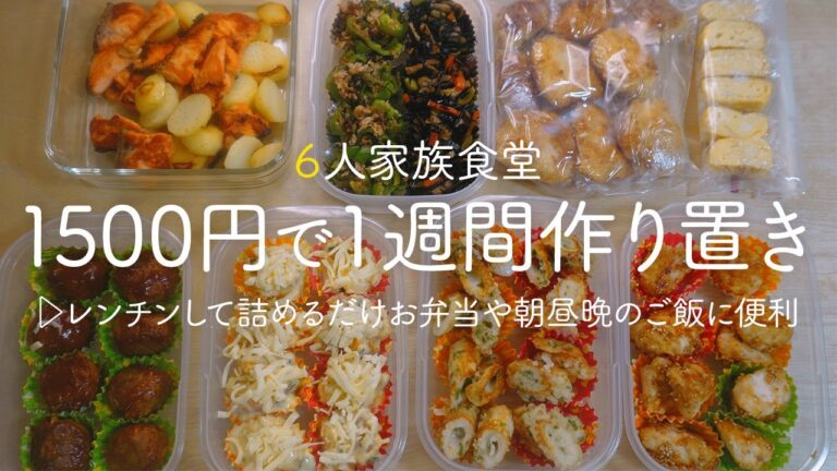 【作り置き】レンチンして詰めるだけ! 1週間分のお弁当や朝昼晩ご飯に使える便利な作り置きをひたすら作る日 | 時短 | 節約 | 簡単レシピ