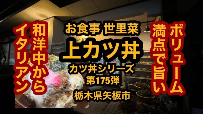 お食事処 世里菜【栃木県矢板市】ボリューム満点の上カツ丼を食べてみた。カツ丼シリーズ第175弾！