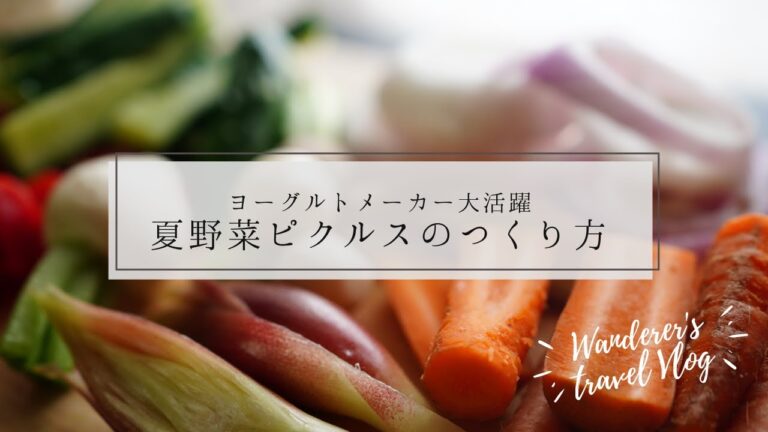 【暮らしVlog】ヨーグルトメーカー活用法　時短夏野菜ピクルスのつくり方  |  キューバのネコと戯れる |  【Vitantonio】