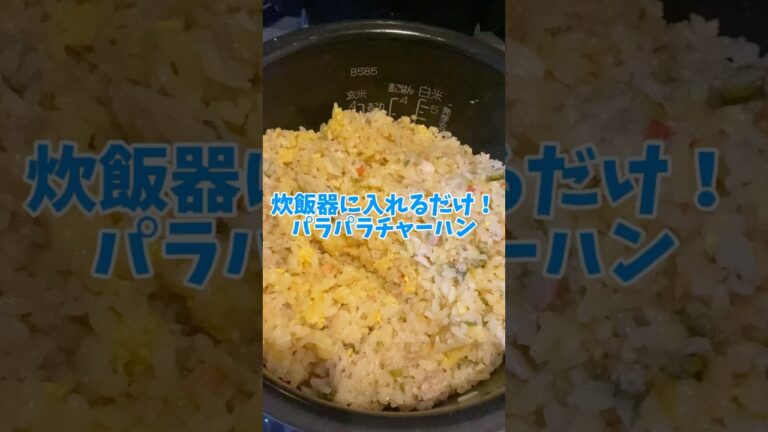 【TikTok60万回再生】炊飯器に入れるだけパラパラチャーハン！！【簡単レシピ】#簡単レシピ #炊飯器レシピ  #チャーハン #shorts