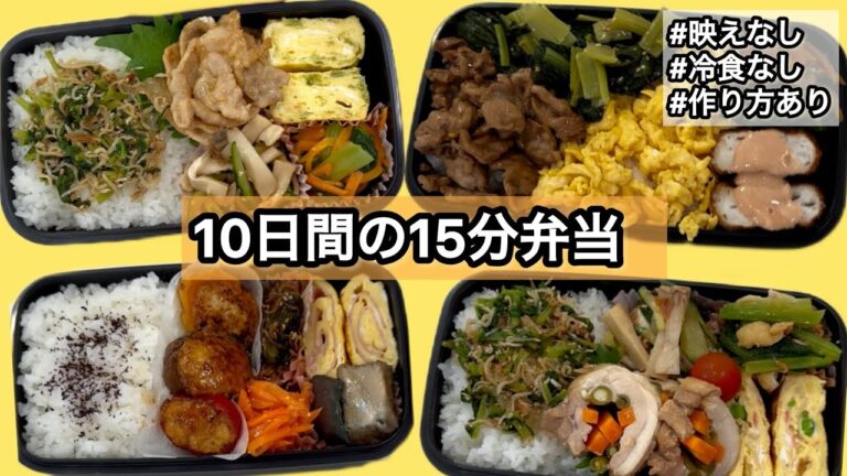 10日間の15分で完成弁当🍱作り方あり、冷食なし