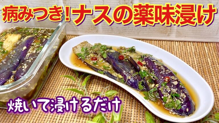 病みつき！ナスの薬味浸けの作り方♪ナスを焼いて薬味タップリのタレに浸けるだけで簡単！冷やして頂くと最高に美味しいです。