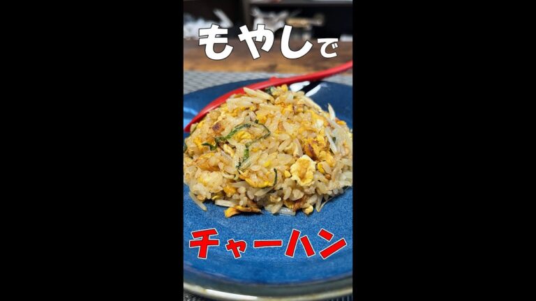 もやしでチャーハン作ったら美味しくなるの？べちょべちょで美味しくなくなるの？ #shorts #もやし #炒飯