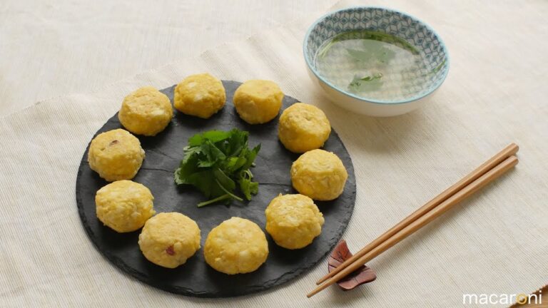 丸めて焼くだけ！ お豆腐の ふわふわ 明石焼き 風 のレシピ 作り方