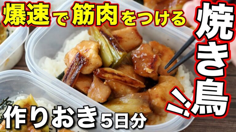 【材料2つ】簡単なのに旨すぎる！鶏胸肉と白ネギで作る焼き鳥弁当5日分！